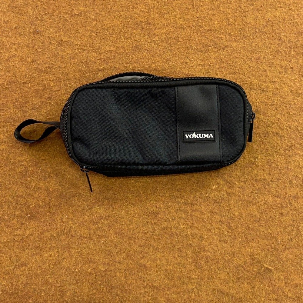 Yokuma Unisex OS Black Canvas Tech Organizer Travel Cable Pouch Bag New